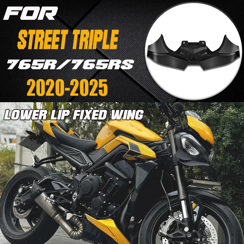 

For Street Triple 765 R 765 RS 765R/RS Motorcycle Downforce Naked Frontal Spoilers Winglet Aerodynamic Wing Front Spoiler Kit