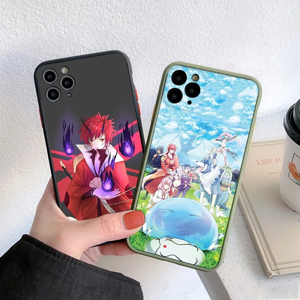 Skin Feel Translucent Phone Case For iPhone 16 15 14 13 12 11 7 8 SE XR That Time I Got Reincarnated as a Slime Frosted Cover