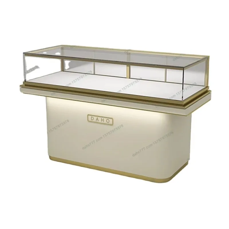 

Custom.Custom Wooden Display Case for Jewelry Modern Glass Jewelry Display Counter Retail Cheap Jewelry Shop Showcase