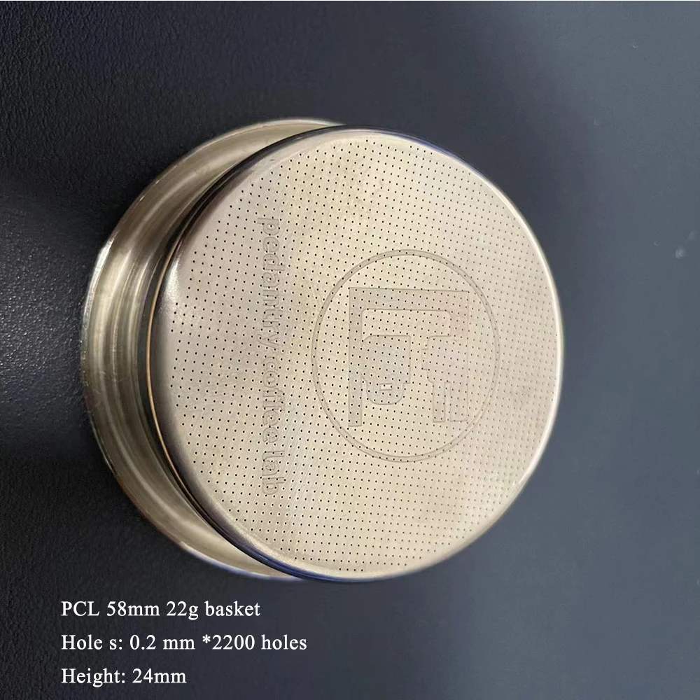 PCL 58mm 2200 small holes Stainless Steel Filter Basket High Pressure Breville Delonghi Krups Coffee Machine Porous Dripper Cup