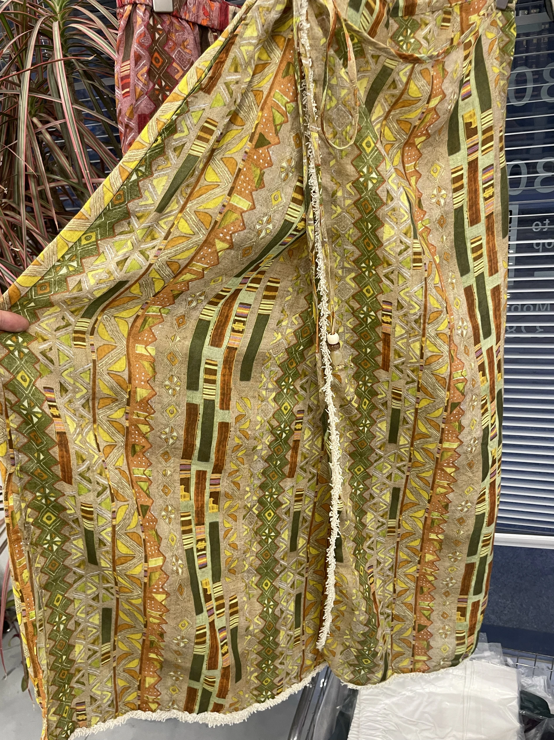 

Японская летняя 00% льняная удобная дышащая легкая этническая длинная юбка с поясом и бахромой, юбка-миди