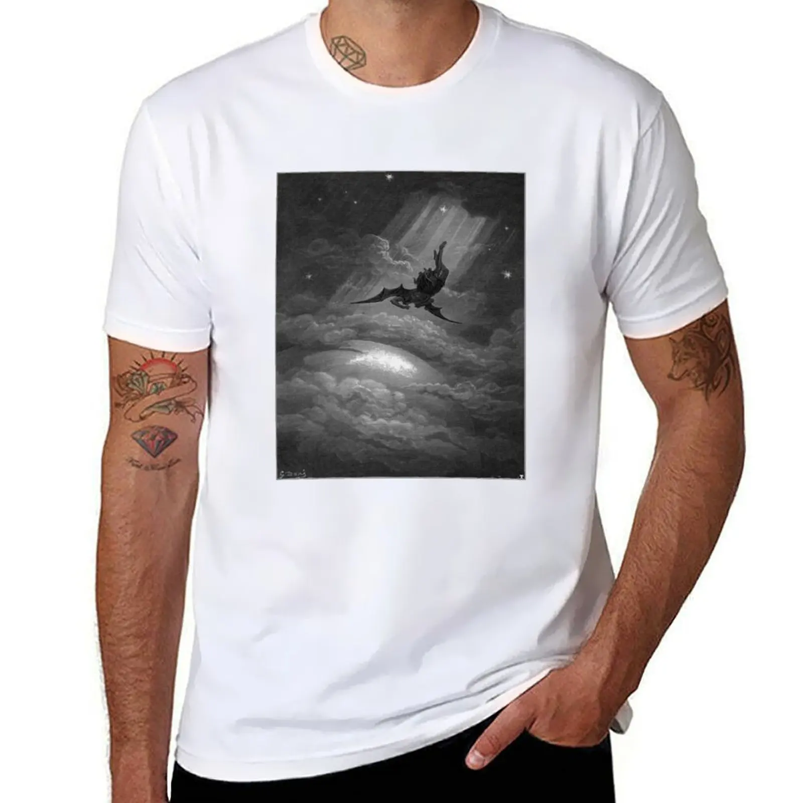 

The Fall of Lucifer - Gustave Doré T-Shirt t shirt for man t shirt for man 100 percent cotton T-Shirt