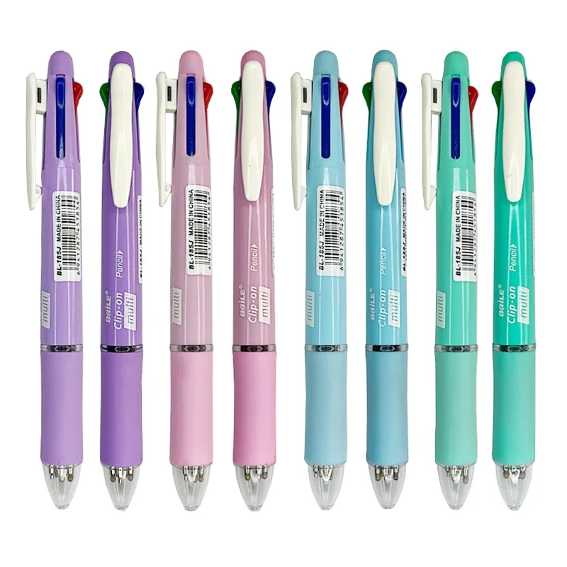 Populaire Nieuwe 17 Stks/set 5 In 1 Multicolor 0.5Mm Multifunctionele Balpen En Gemengde Kleur Vult Schrijfpapier Voor Studenten