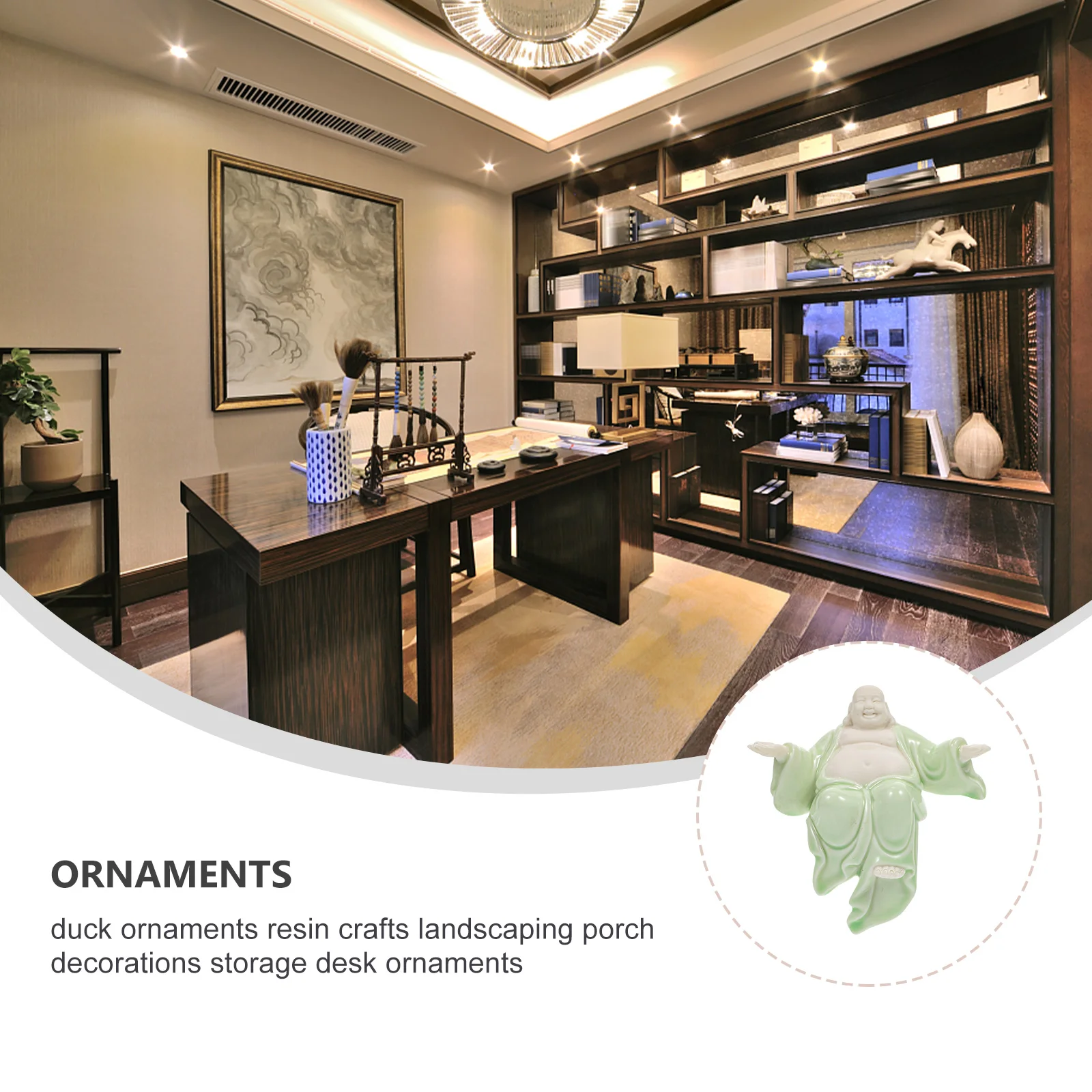 

Creative Ceramic Maitreya Shape Desktop Office Housewarming Decoration Adornment for Home Desk Decorative Use Ceramic Maitreya