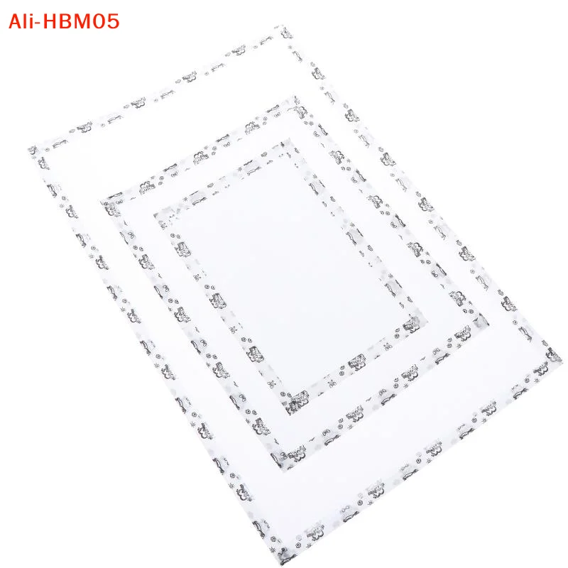 (HB05)5Pc Handmade Perler Bead Baking Cloth Edge-stitched Transparent Iron-on Mat Heat-resistant Paper DIY Accessory Perler Bead