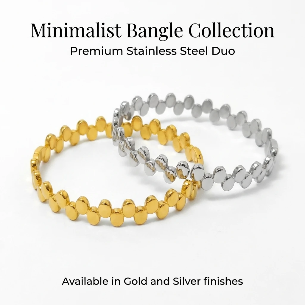 Elegant Gold Color Snap Bracelet, Stainless Steel Water Drop Bangle, Luxe Feel Women's Jewelry (60mm Inner Diameter)