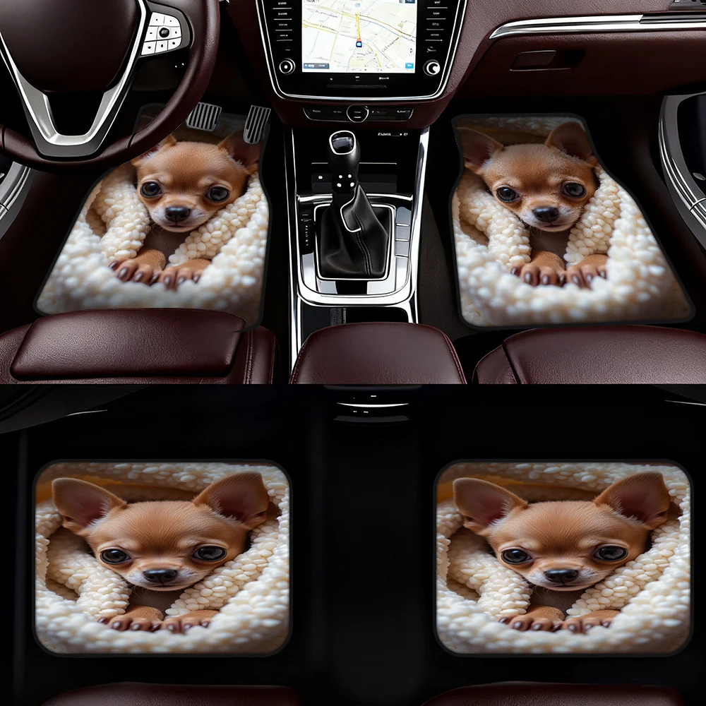 Set Of 4 Suv Floor Mats | Easy-To-Clean Polyester Surfaces, Perfect As Gifts For Family Or Friends, Designed For Hatchbacks Or P