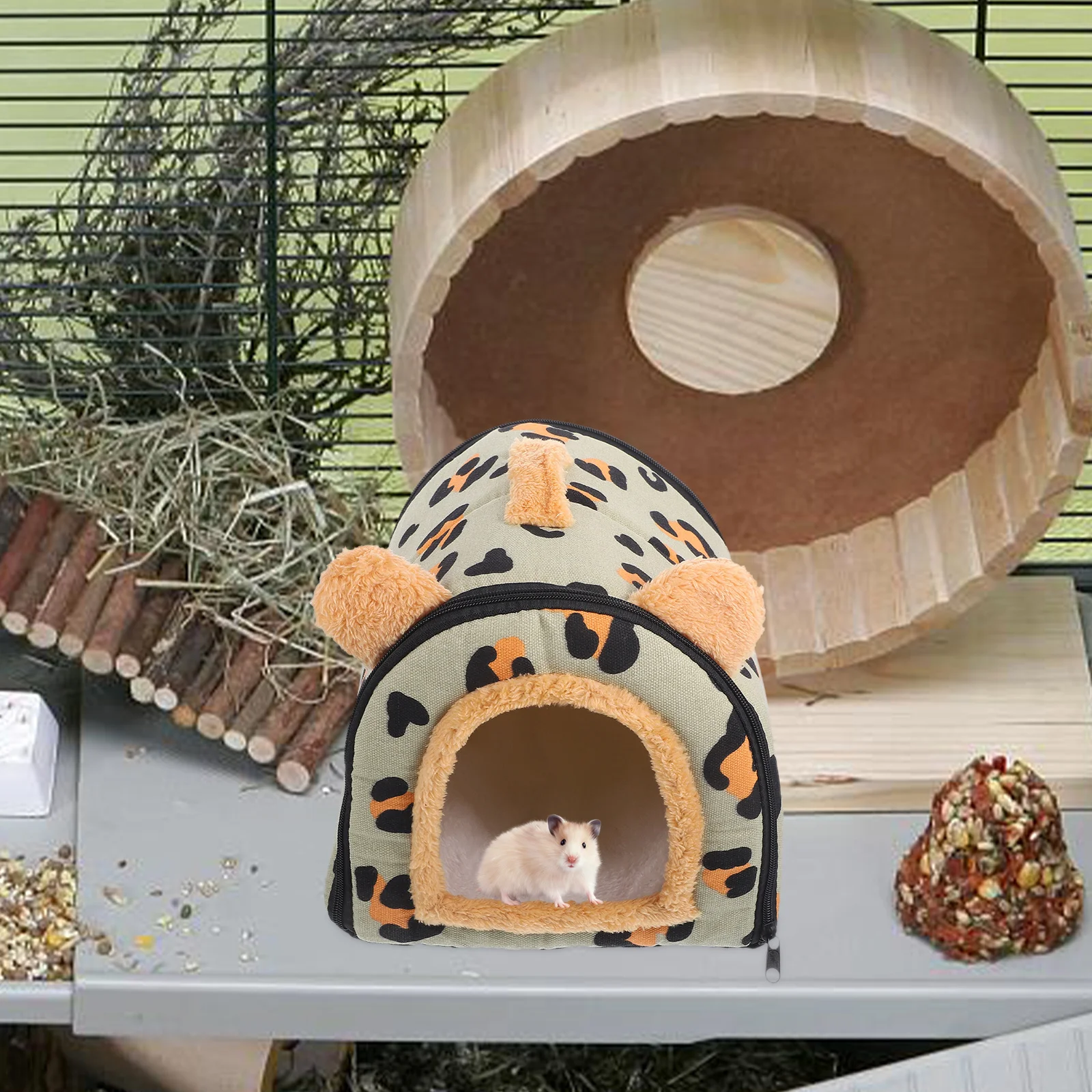 

Warm Hamster Small Animal Hideout Soft Nest For Hamster Hideout Guinea Pig Bunny Rat Pet Bed Winter Shelter Cozy Hut