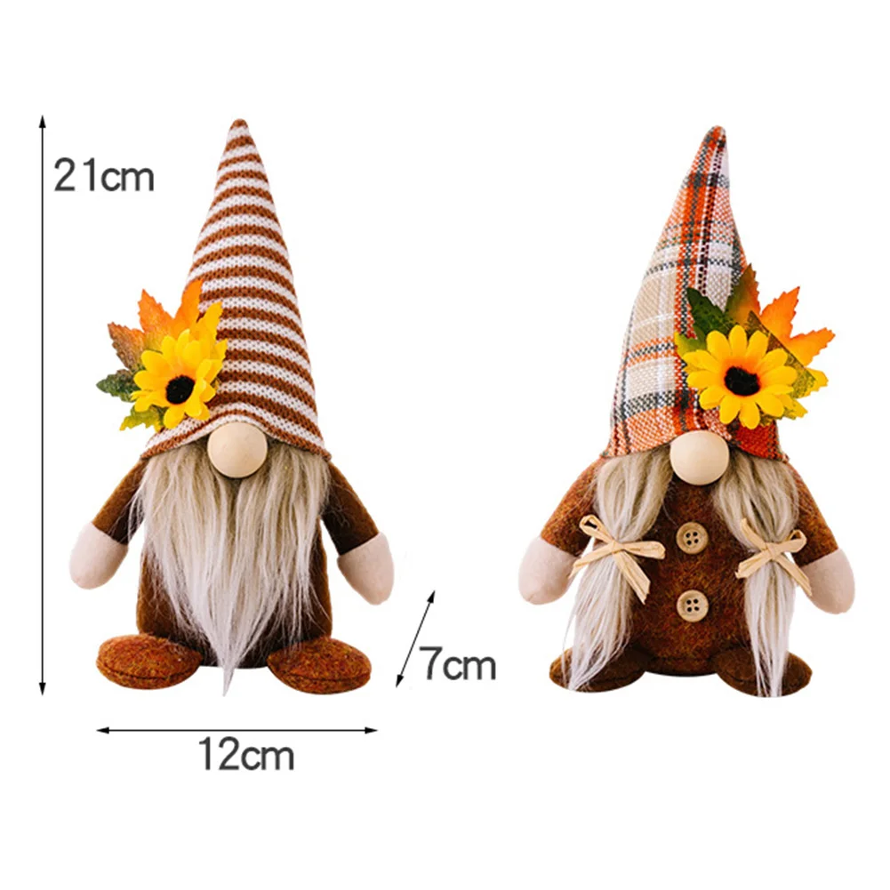 

Плюшевый гном без лица с бородой, кукла-старичок, декор для дома к Празднику урожая, 21 см, тканевый материал, долговечный, для демонстрации