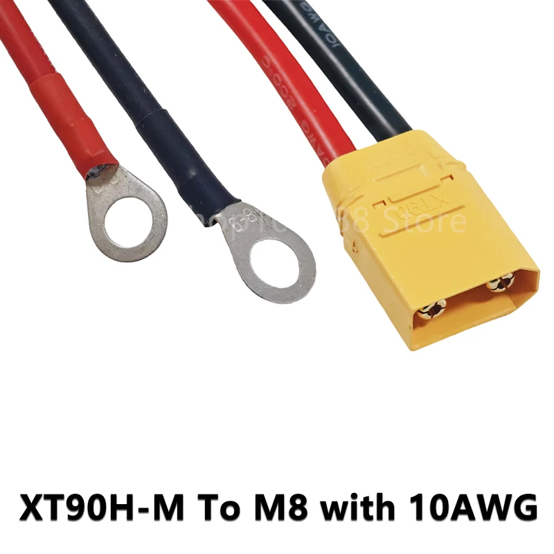 Amass XT90H a M8 O Ring Terminale con occhiello Cavo connettore 10AWG RC ESC Caricatore Alimentazione laterale per RC Lipo Batteria FPV Racing