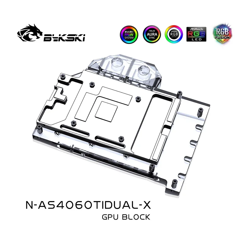 Imagem -03 - Bykski-bloco de Resfriamento Gpu para Asus Dual Geforce Rtx 4060 ti oc Radiador de Cartão Vga Refrigerador de Cobre N-as4060tidual x 5v 12v