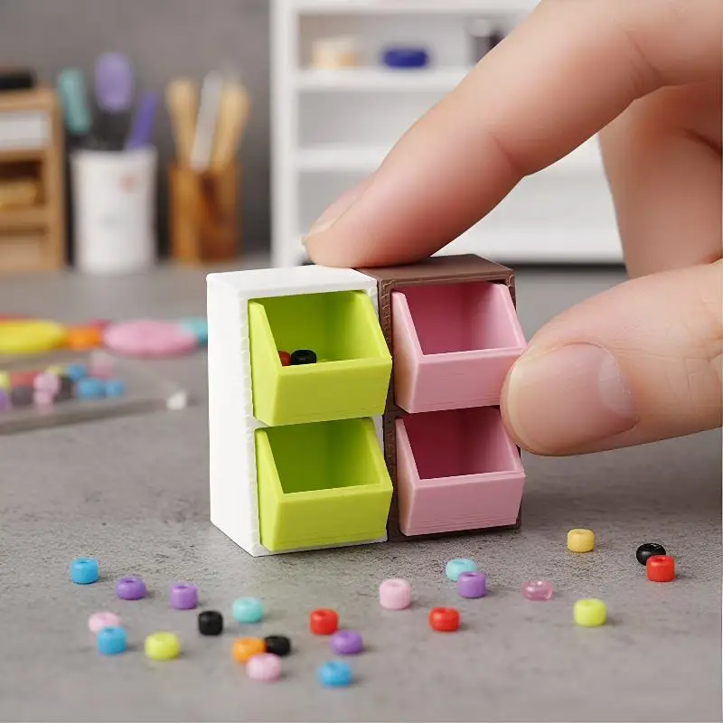 *Miniature Storage Box Ornament 1/12 Dollhouse Mini Kitchen Food Basket Model Dolls House Decor Accessories Pretend Play Toy