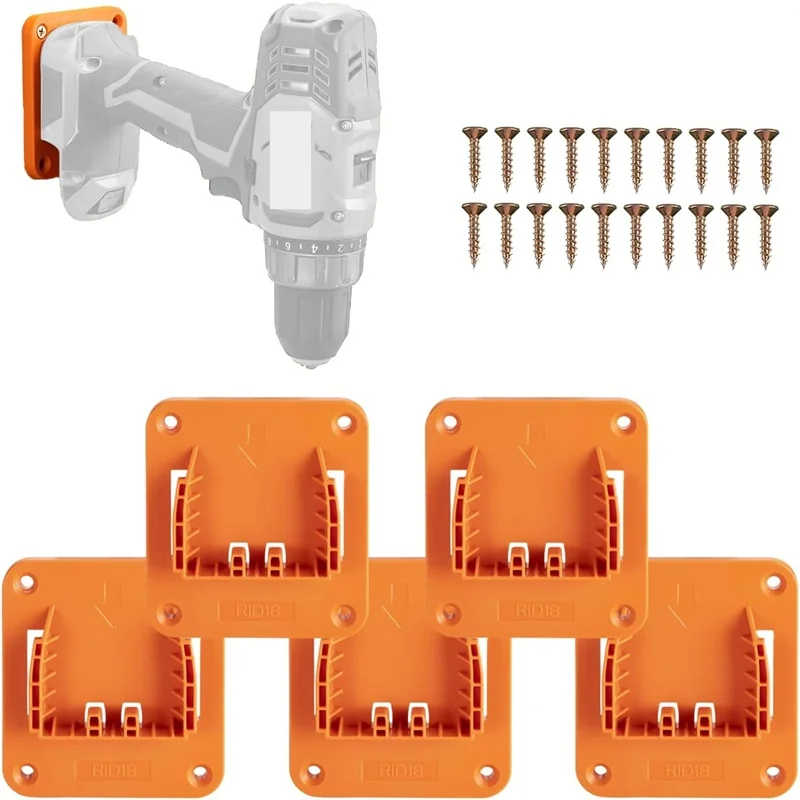 Ridgid 18V 리튬 이온 배터리 드릴 도구 걸이용 5개 도구 홀더 마운트 기계 디스플레이 스탠드용 전동 공구 보관 브래킷