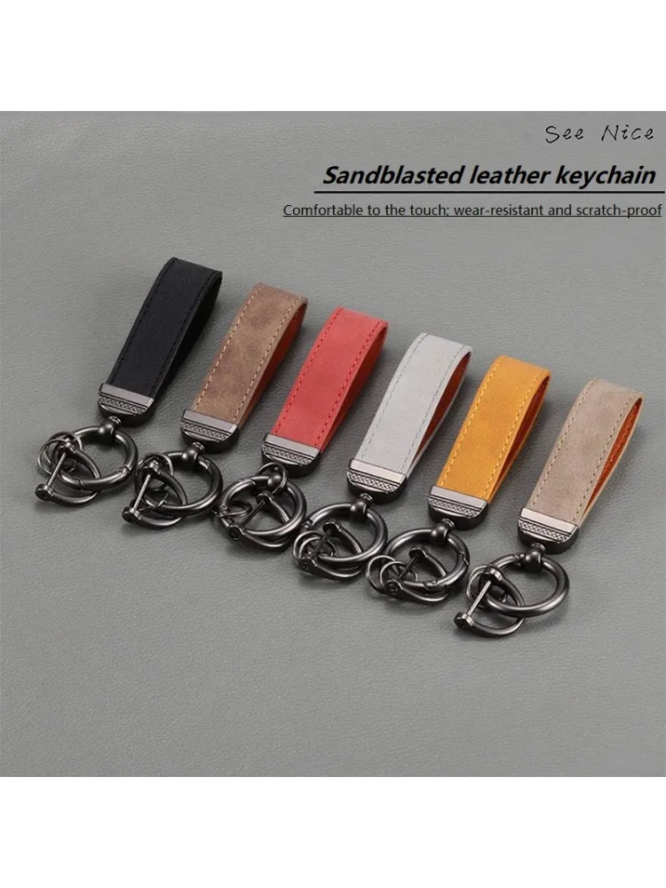 Porte-clés de voiture en suède, breloque simple pour hommes et femmes YSL10