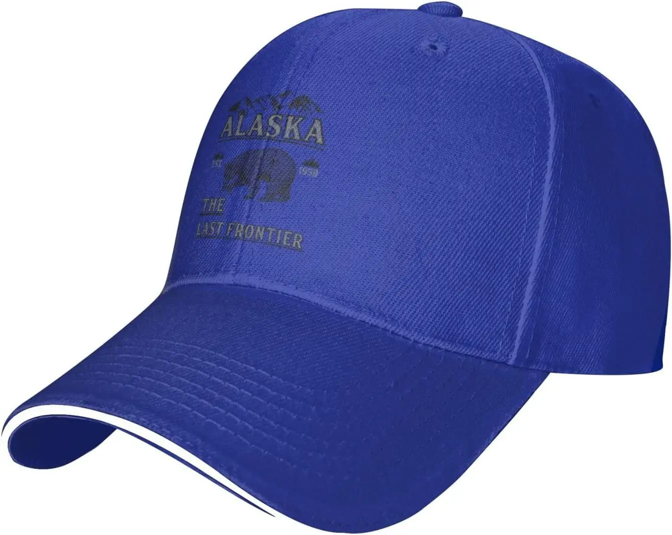 Alaska Last Frontier Bear Est 1959 Baseball Cap Polyester Adjustable Sun Protection Dad Hat Casual