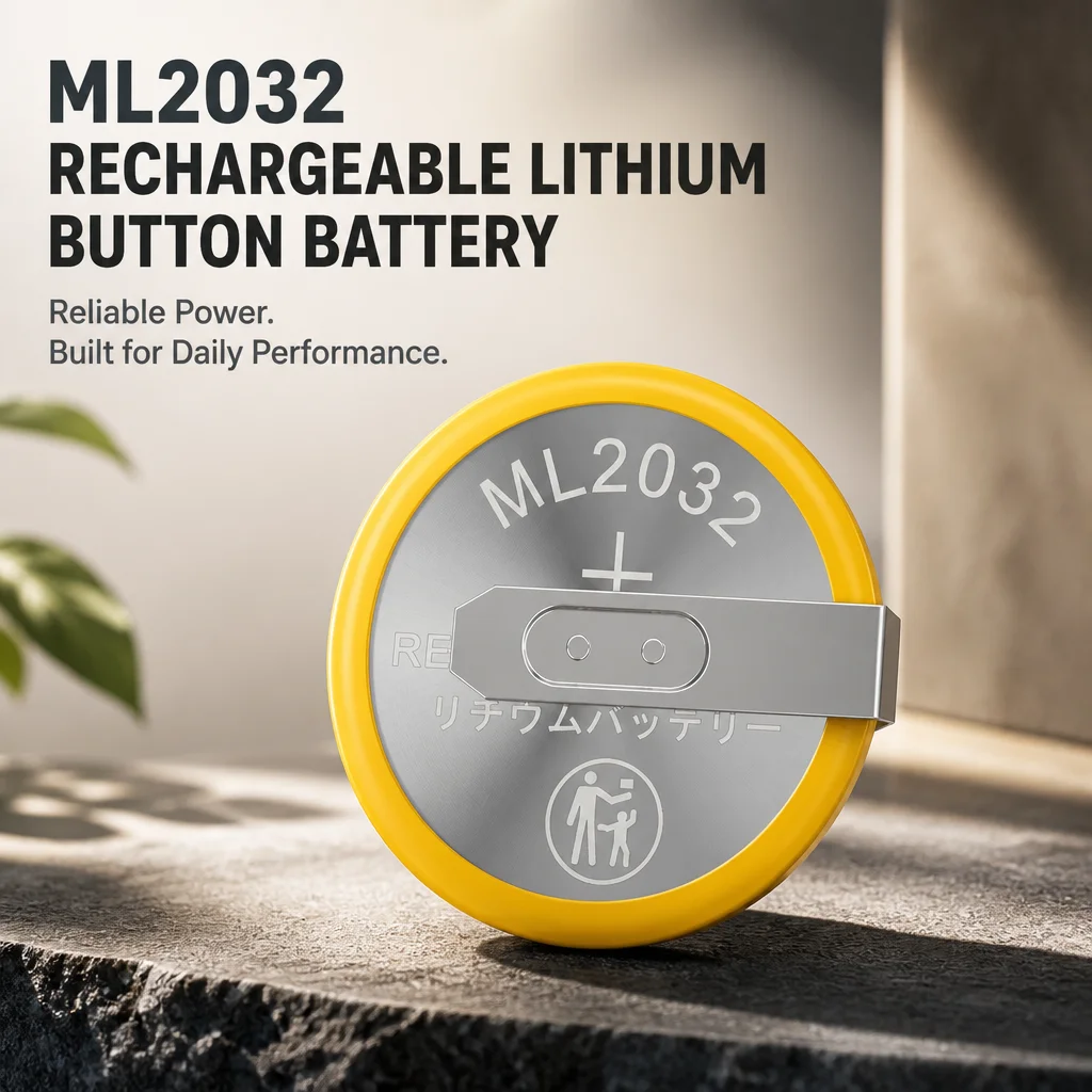 ML2032 3V Rechargeable Lithium Battery With Soldering Tabs For CMOS Motherboard Smart Meters IoT Electronic Devices PCB Cell