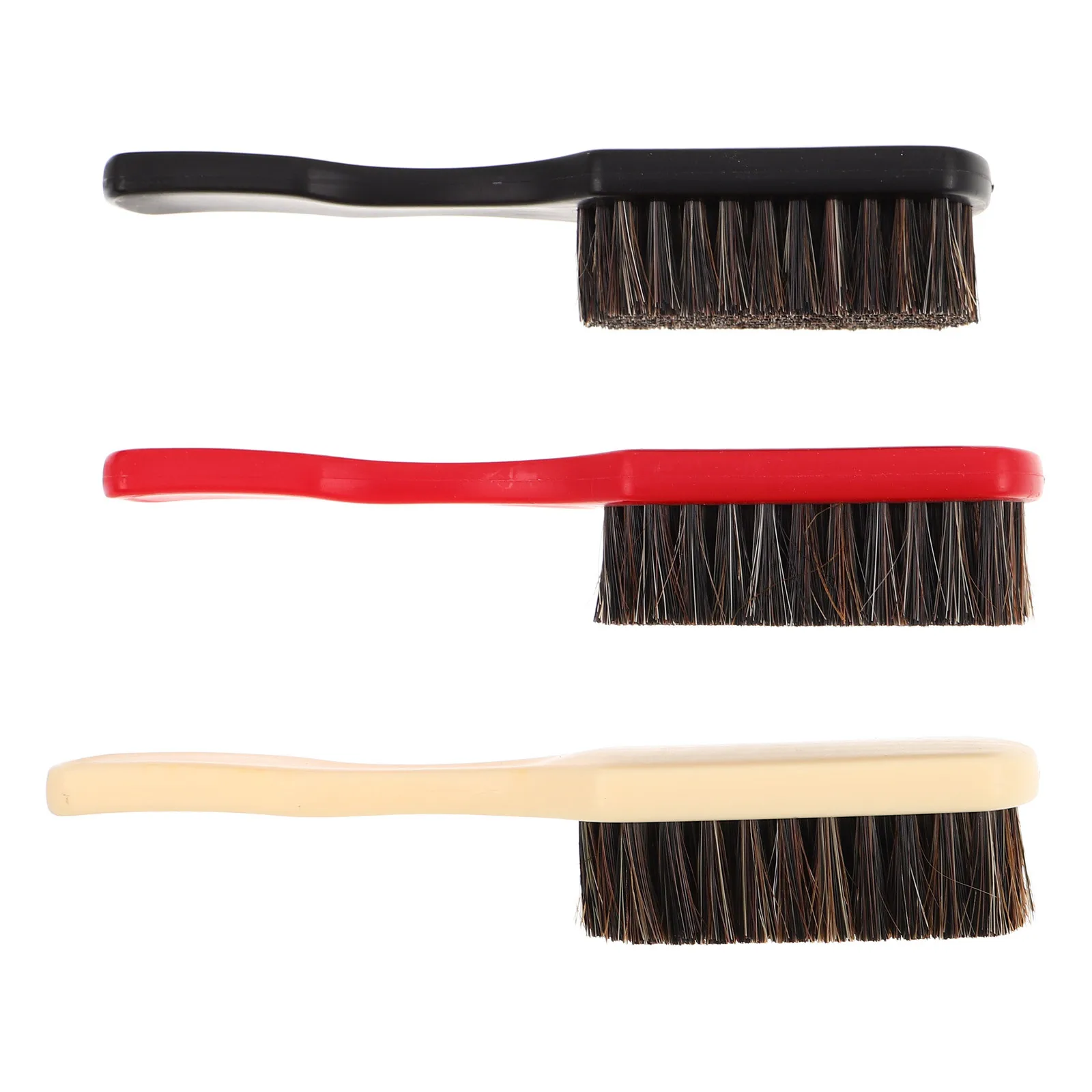 

3Pcs Beard Brush Set for Men Horse Hair Facial Hair Grooming Tool Curved Handle Salon Home Use Soft Slick Back Styling Comb