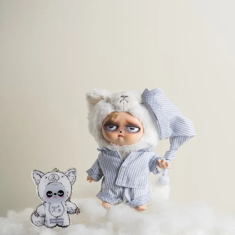 Genuine Sleepless Grumpipi Series Blind Box Vinyl Face Plush Doll Keychain Pendant Christmas Gift