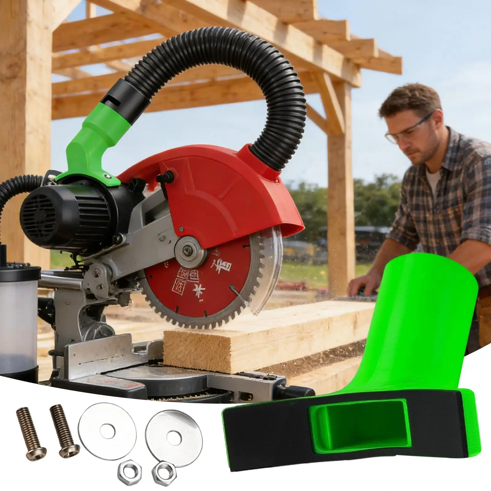 

Vacuum Connector For Miter Saw Double-Port Collector Fitting Portable Saw Vacuum Connector For Circular Jigsaw Router Sander