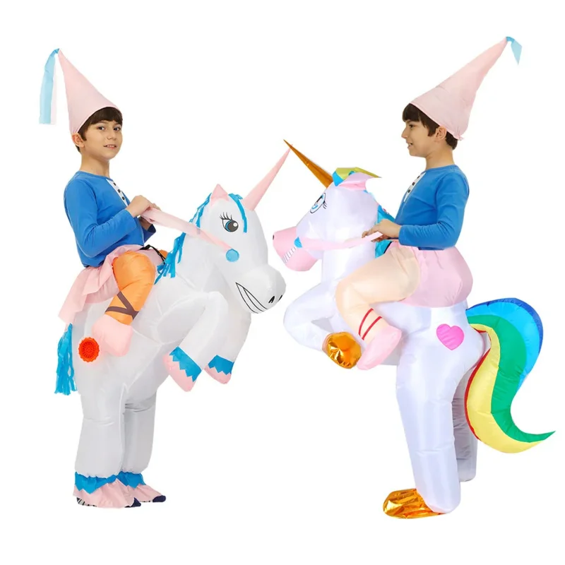Новинка 2025 года, детские надувные костюмы единорога, талисман животных, аниме, Хэллоуин, Рождество, Пурим, вечерние карнавальный костюм для девочек, Кодик