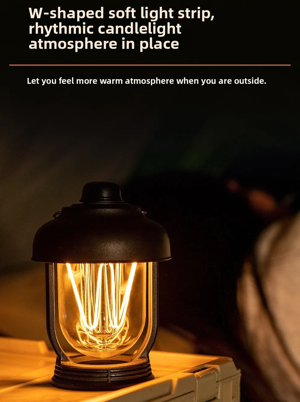Camping Outdoor Waterproof Lighting Multifunctional Portable Dimmable Hanging Retro Camping Tent Ambient Light