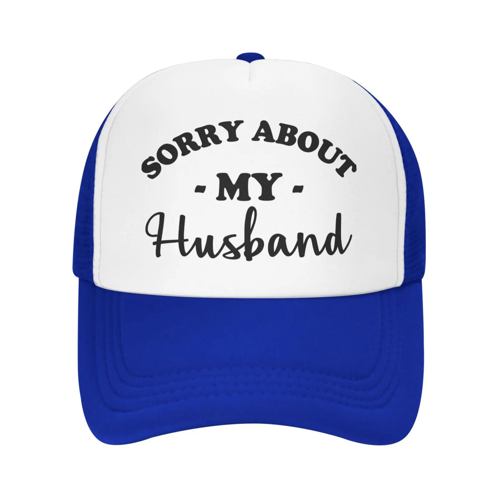 Sorry About My Husband-Hat Trucker Hats Women Funny Vintage Baseball Caps Silly Hats Breathable Sunhats for Adults Gag Gifts