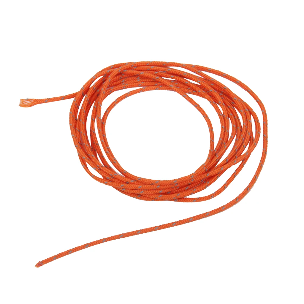 1.8mm Reflective Cord Guy Rope for Camping Awning Tent 20m Orange