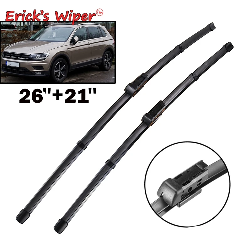 Erick\'s Tergicristallo LHD Spazzole Tergicristallo Anteriori Per VW Tiguan MK2 2017 - 2023 Parabrezza Parabrezza Finestra Pulita Auto Spazzole