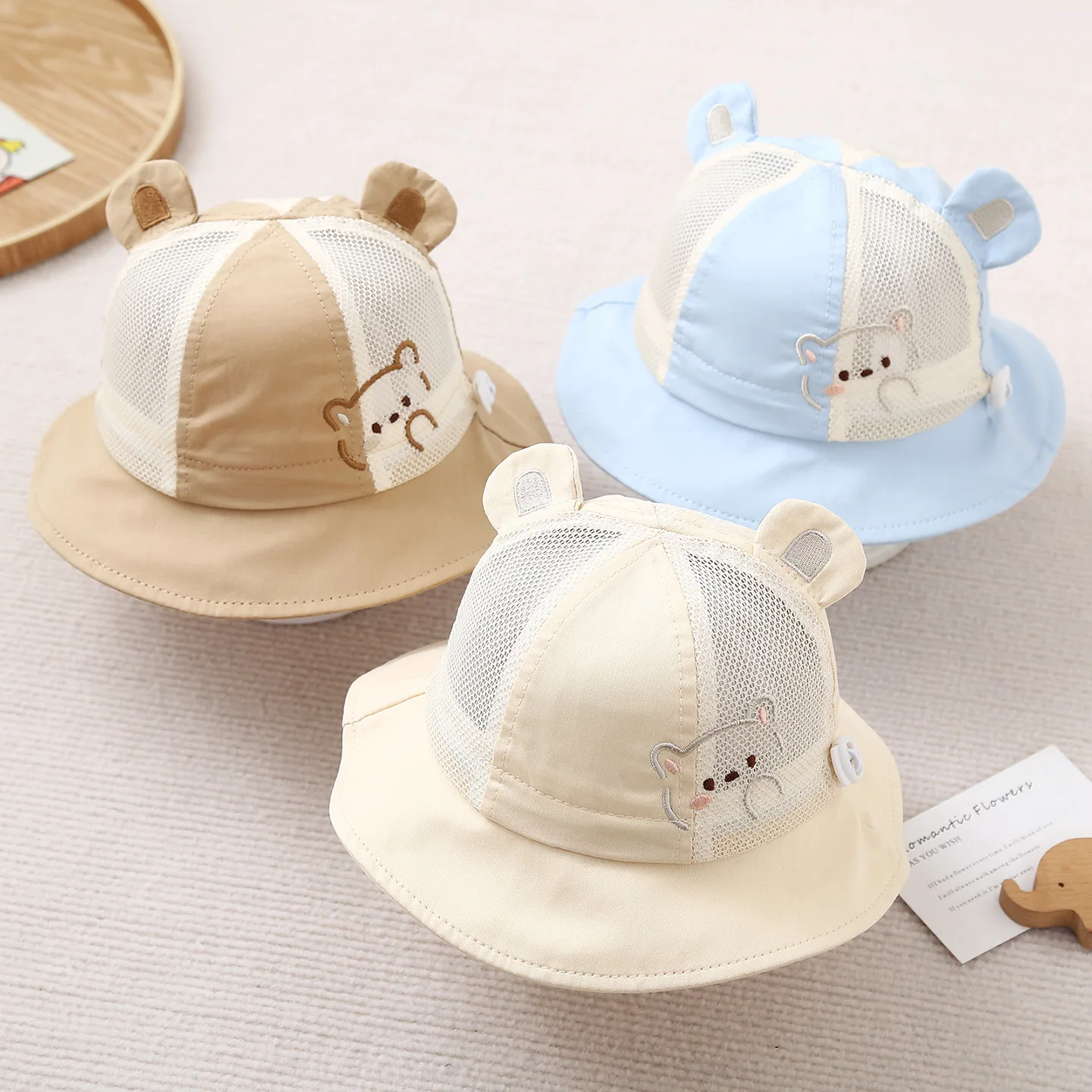 

Baby Sun Hat New Breathable Mesh Thin Children Bucket Hat Outdoor Boy Girl Summer Panama Hat Camping Beach Caps For 6-18 Months