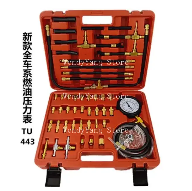 Professional Vehicle Fuel Injection Pressure Gauge Meter Manometer Engine Oil Pressure Tester Gauge Diagnostic Test Kit