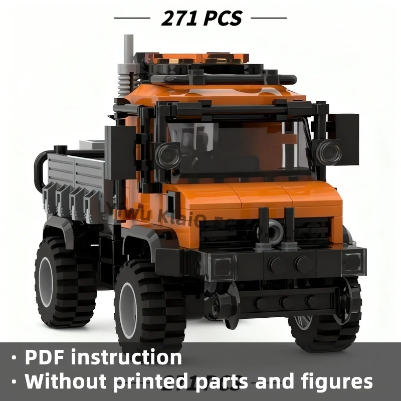 MOC Dual-Mode Rail Maintenance Service Truck Building Blocks 271Pcs, Utility Track Repair Lorry Bricks