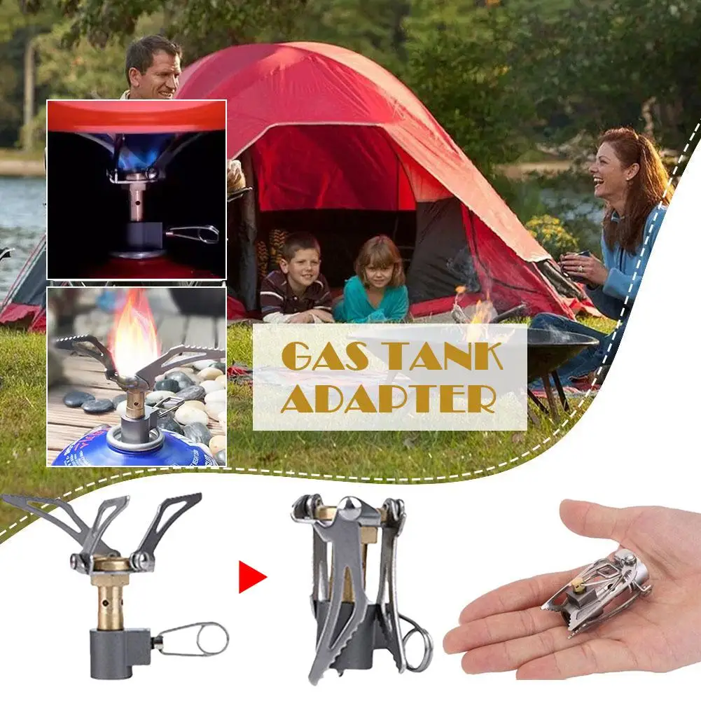 Portable Outdoor Gas Stove Camping Gas Burner Mini Survival Furnace Titanium Camping Gas Supplies Pocket Picnic Cooker Stov P4E1