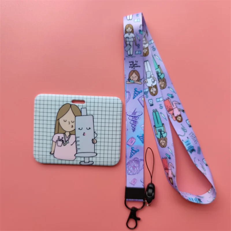Arzt, Krankenschwester, horizontale Damen-Lanyards, Ausweishalter, Ausweishalter, zum Aufhängen von Seil, Lanyard, amüsantes Kartenetui, einziehbarer Clip – Detail 25