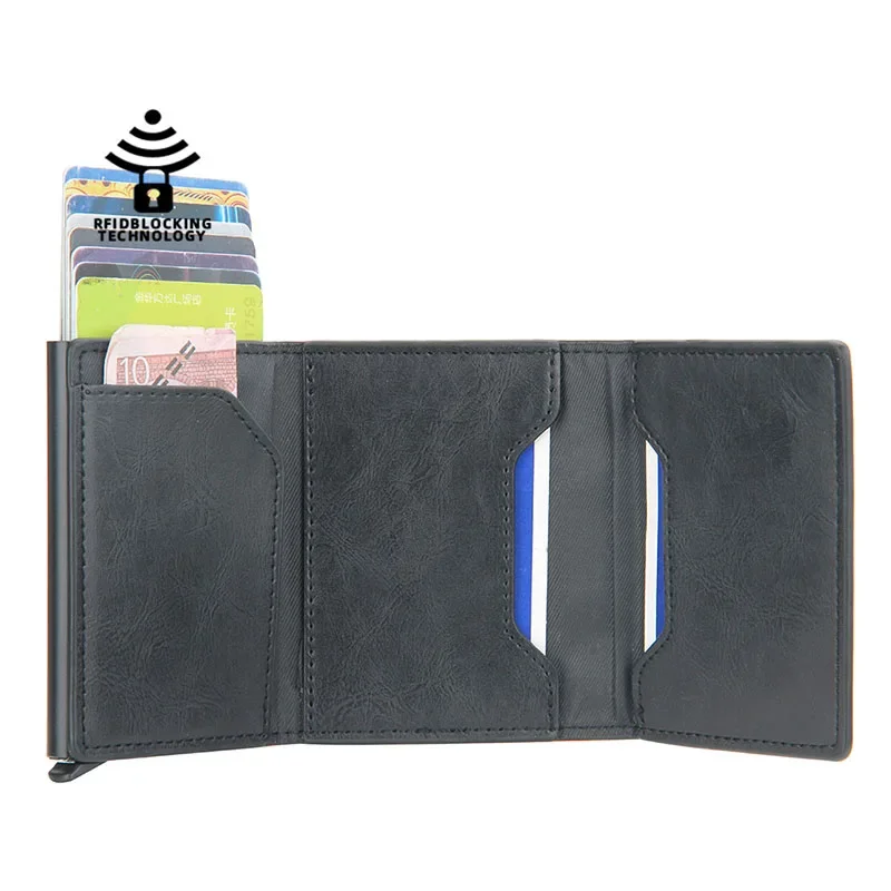 Anti Thief Rfid Credit Card Holder Smart Minimalist Wallet Pocket Men Women Slim Cardholder Bank Cash Creditcard Case Bag Purse