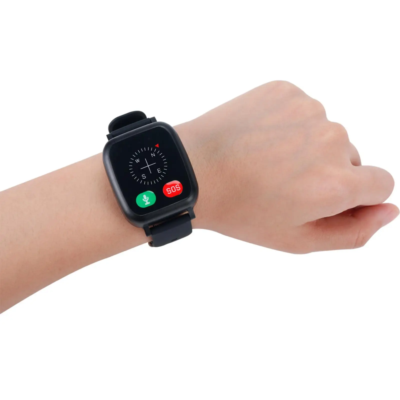 Kinder GPS Smartwatch mit Herzfrequenz, Temperatur, Schrittzähler, SOS, IP67 Wasserdicht, Zwei-Wege-Anruf, Echtzeit-Tracking