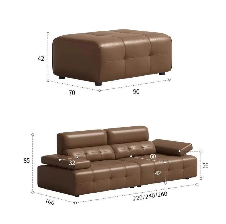 Sofa Genuine Leather Upholstery Modern Living Room Sofa First-class Modern Cowhide Recliner Electric Cinema