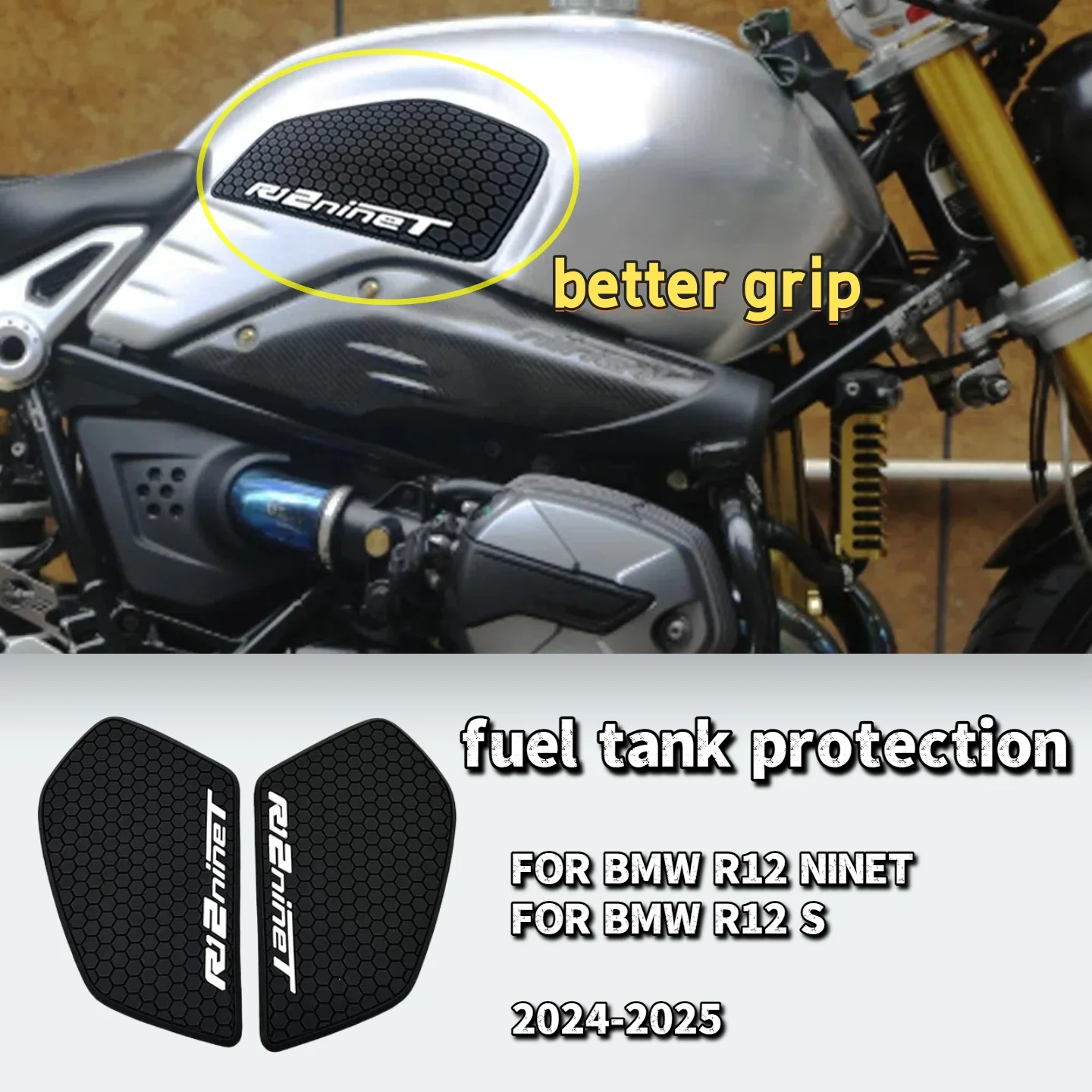 

Аксессуары для мотоциклов, противоскользящий коврик для топливного бака для BMW R12 R12 S NineT nineT R12S 2024 2025, защита топливного бака