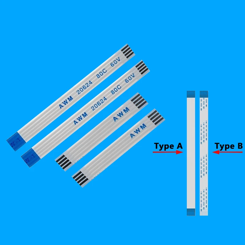 10 قطعة FFC 4Pin 5/6/7/8/9/10 دبوس FFC FPC AWM 20624 80C 60V VW-1 0.5 مللي متر 1 مللي متر الملعب شقة مرنة كابل 5/10/15/20/25/30/40 سنتيمتر
