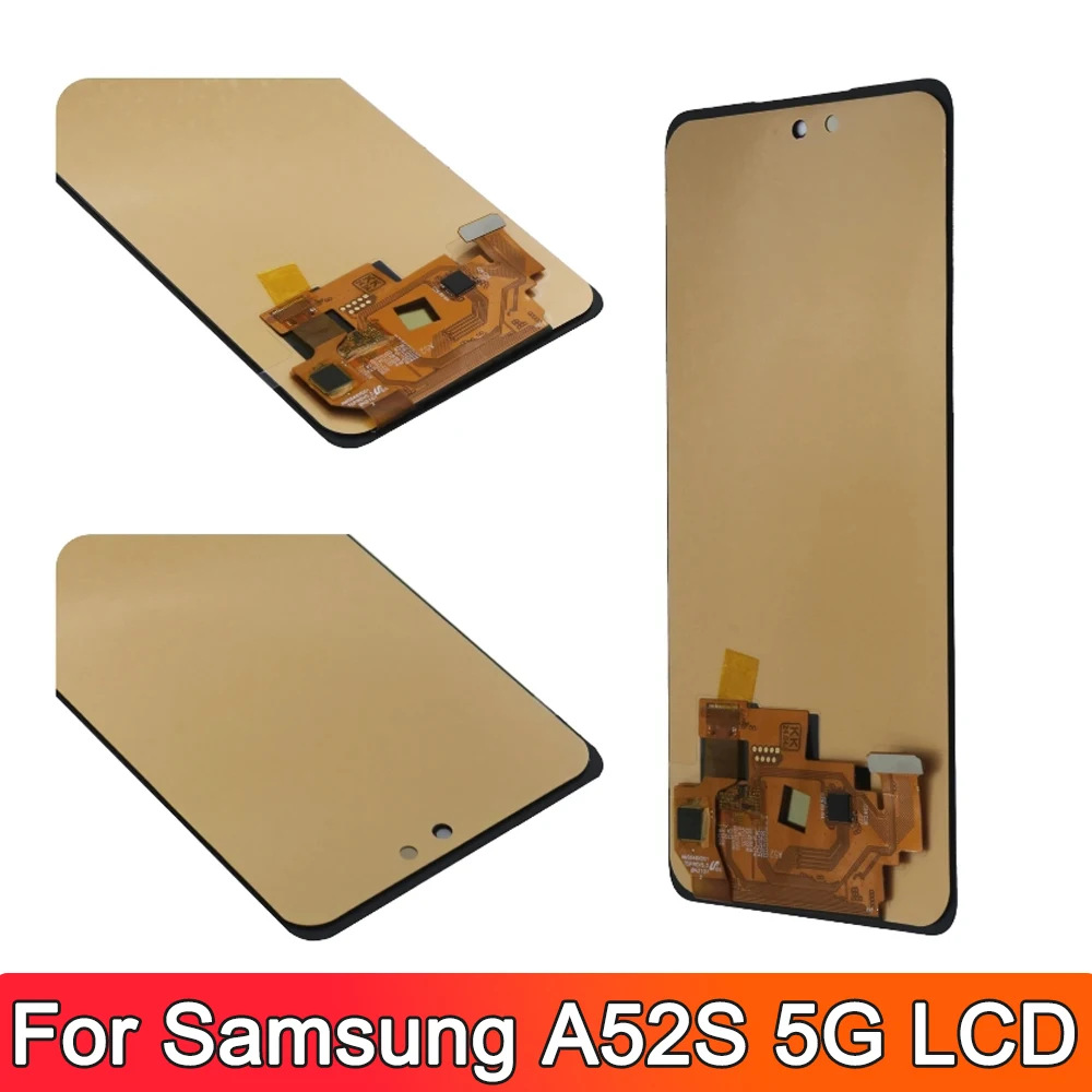 OLED LCD Screen For Samsung Galaxy A52S 5G SM-A528 Phone LCD Display with Frame and Digitizer Full Assembly Replacement Part