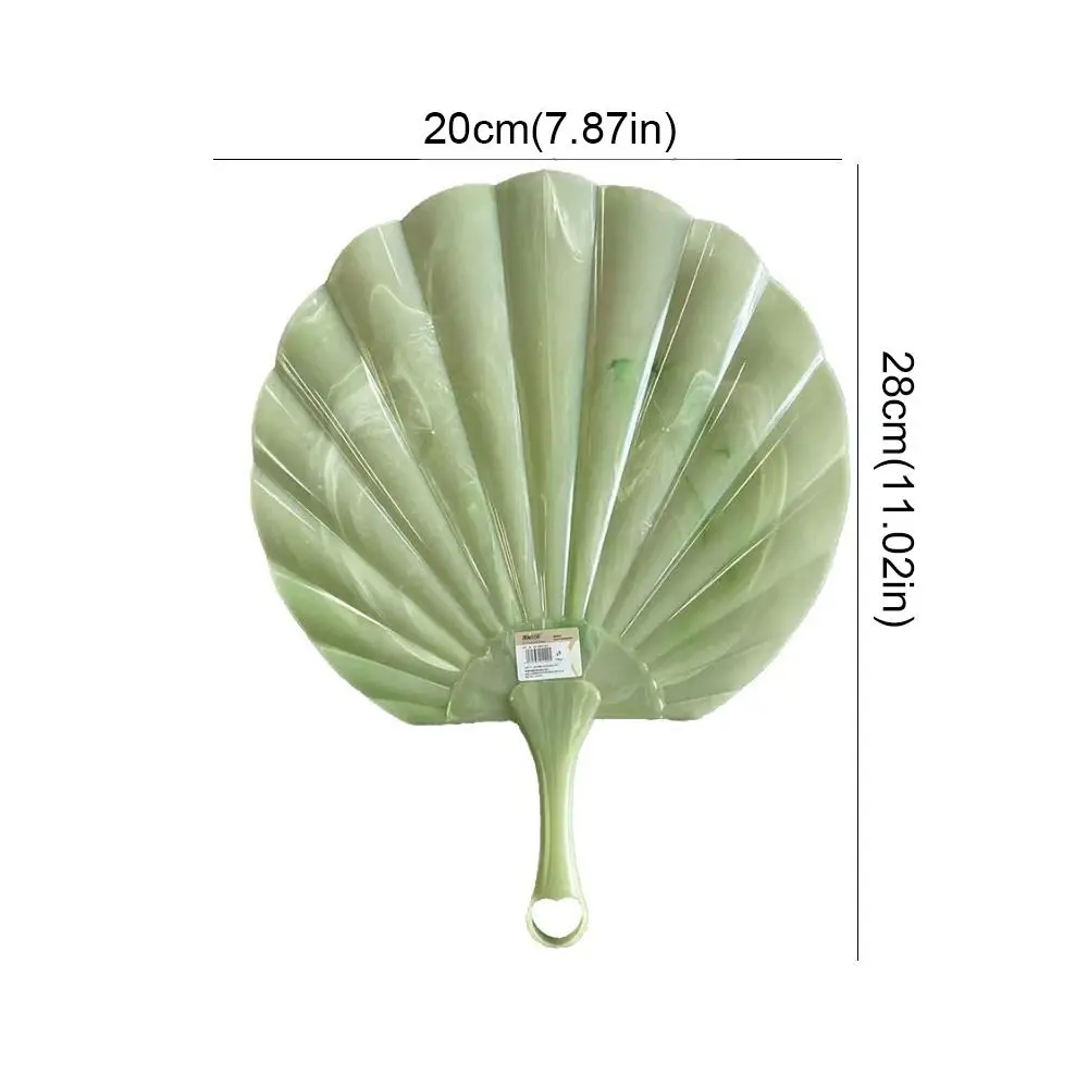 10pcs Durable Plastic Portable Shell Fan Retro Integrated Hand-Cranked Fan Gentle Wind Chinese Style Fan Home Decoration