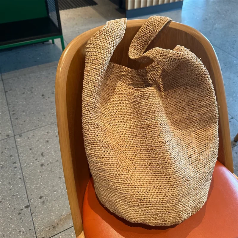 

2025 Summer Faion Large Capaci Women's Buet Bag oulder Bag Underarm Wier Basket Weave Sli Versatile Handbag