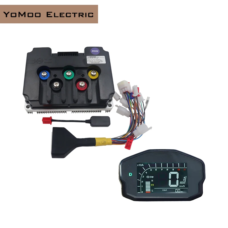 

Fardriver ND72890 72V DC 450A Phase 890A 6KW 8KW BLDC Sine Wave Motor Controller With DKD Display For Electric ATV Vehicles