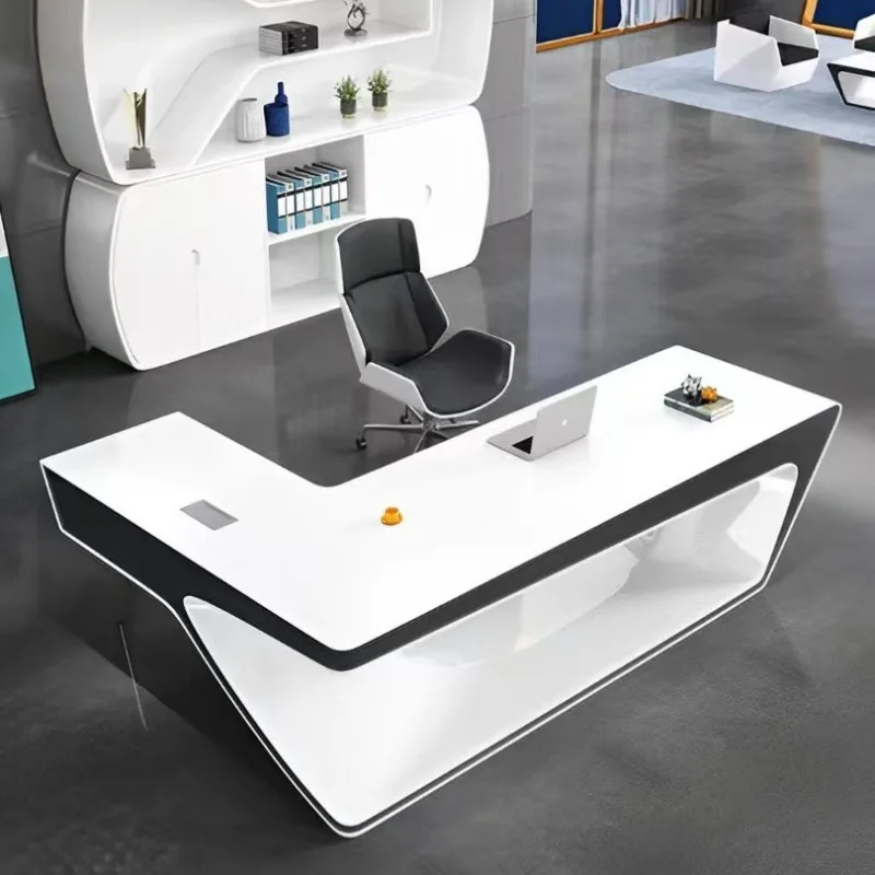 

Угловой стол, живопись, креативный стол босса, элитный модный стол президента, современный офис, современная простота