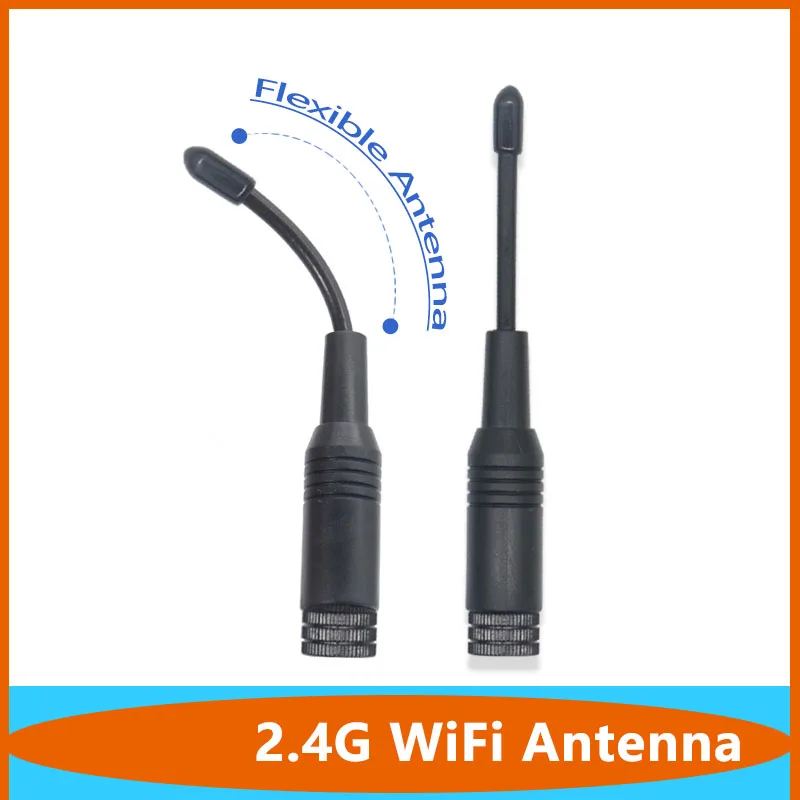 Signal Boost Soft Whip 2.4G Interphone Antenna Omni Flexible 2400~2400Mhz High Gain 8dbi Walkie Talkie Aerial With SMA Male