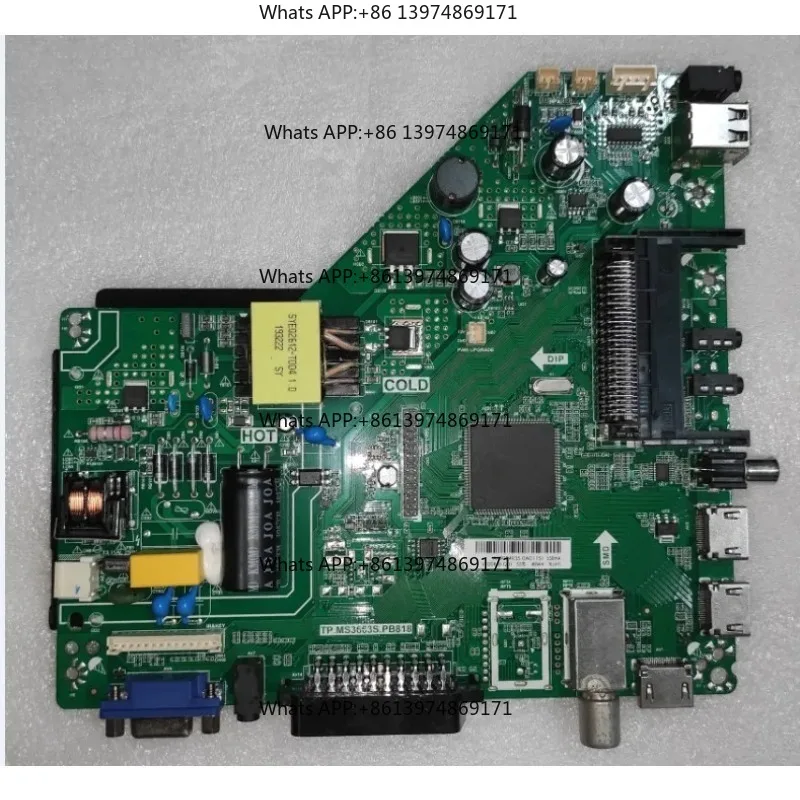 TP.MS3663S.PB818  LCD  LED TV three-in-one TV motherboard   Backlight voltage 34--44v 550ma   1366x768