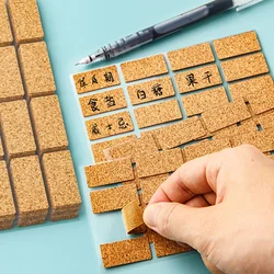 36/96Pcs/Set Classification Household Kitchen Organizer Spice Containers Tags Sticker Name Sticker Cork Wooden Label Sticker