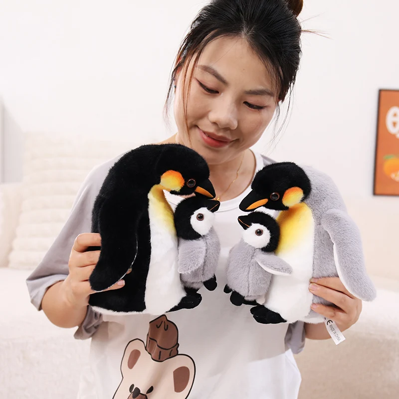 22cm Mombaby Penguin Plush Toy Fluffy Soft Comfortable Fabric Huggable Pillow for Home Decoration - view 6
