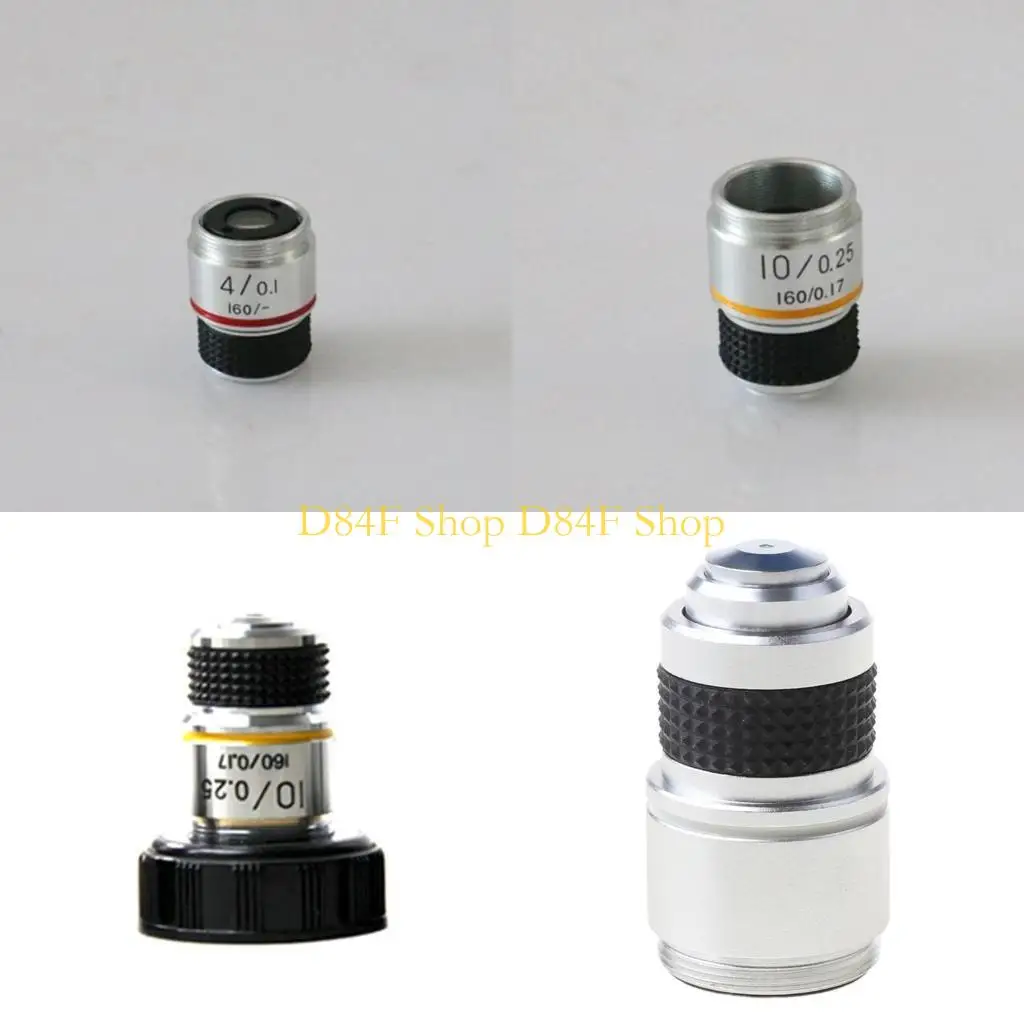 Objectif achromatique D84F amélioré 4X 10X 40X 100X pour Microscope biologique