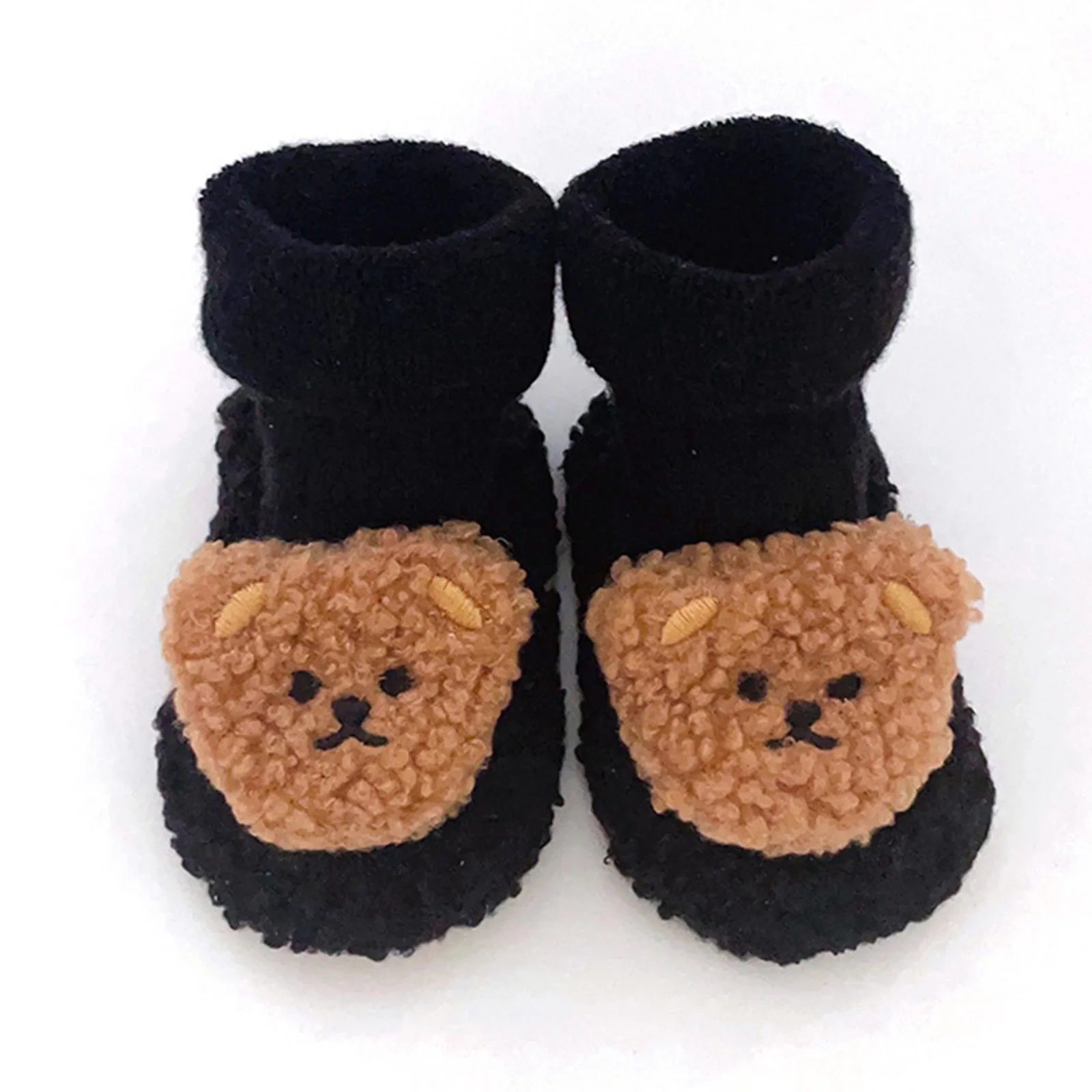 0-18Months Newborn Baby Bear Cotton Booties Winter Non-Slip Sole Toddler Boys Girls First Walkers Infant Warm Fleece Snow Boots