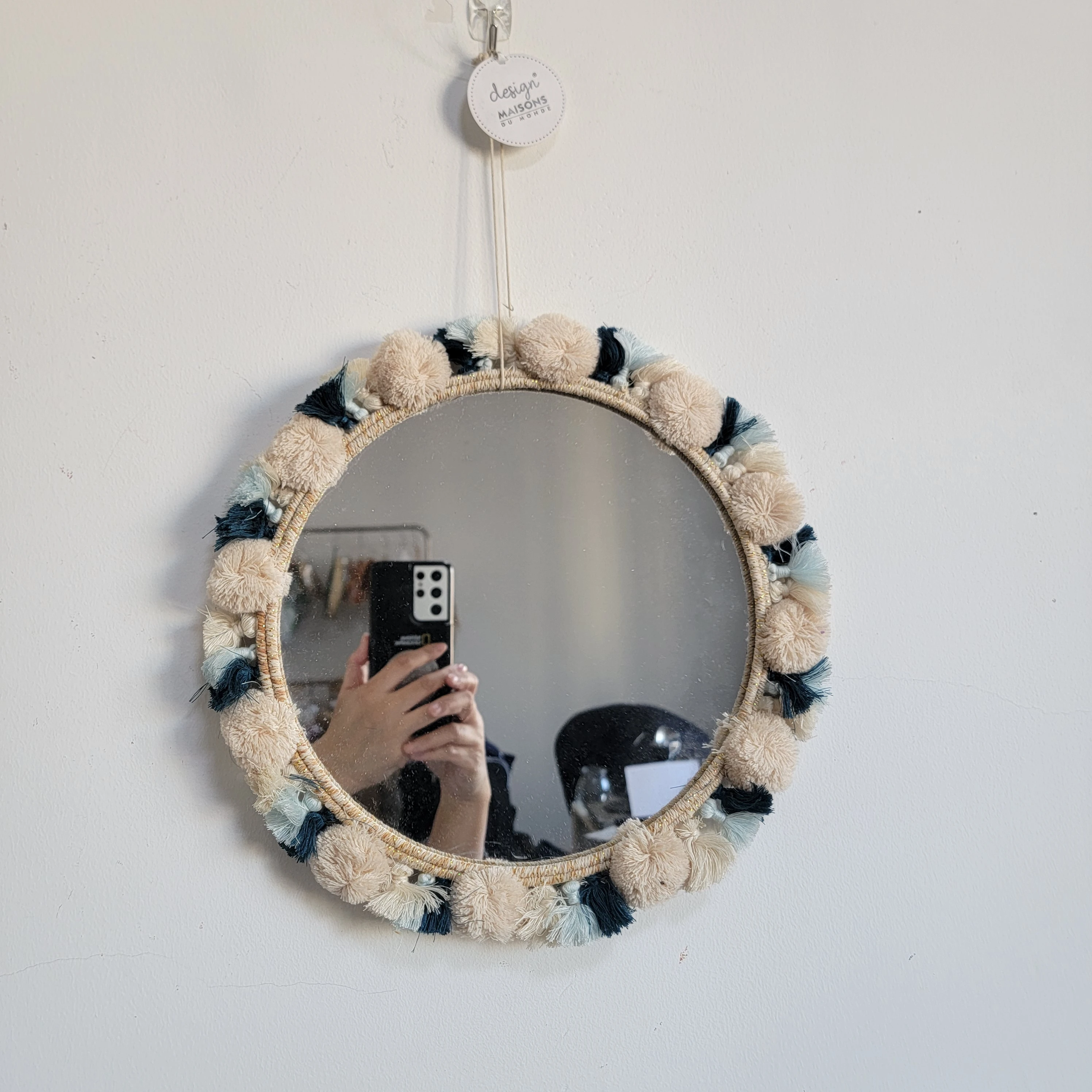 decorative mirror POMPOM MIRROR KID ROOM DECORATION